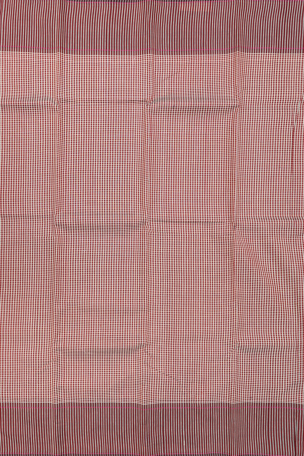 Koorainadu Silk Cotton Saree In Beige And Brown With Checks