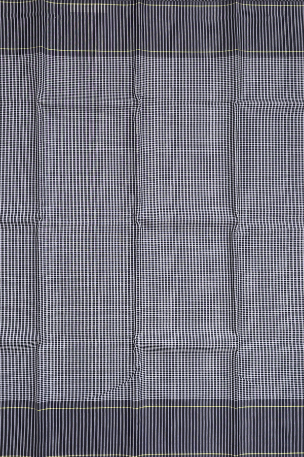 Koorainadu Silk Cotton Saree In Black And White With Checks