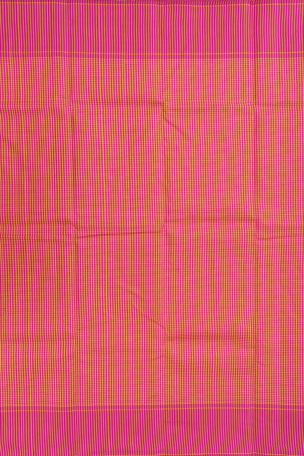 Koorainadu Silk Cotton Saree In Pink And Orange With Checks