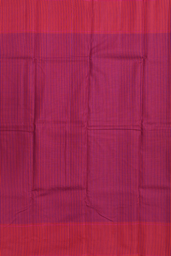 Koorainadu Silk Cotton Saree In Pink And Red With Checks
