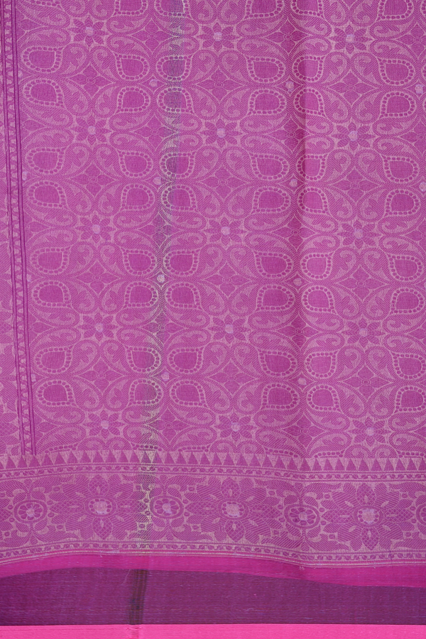 Kora Banarasi Silk Saree In Grape Purple With Allover Design