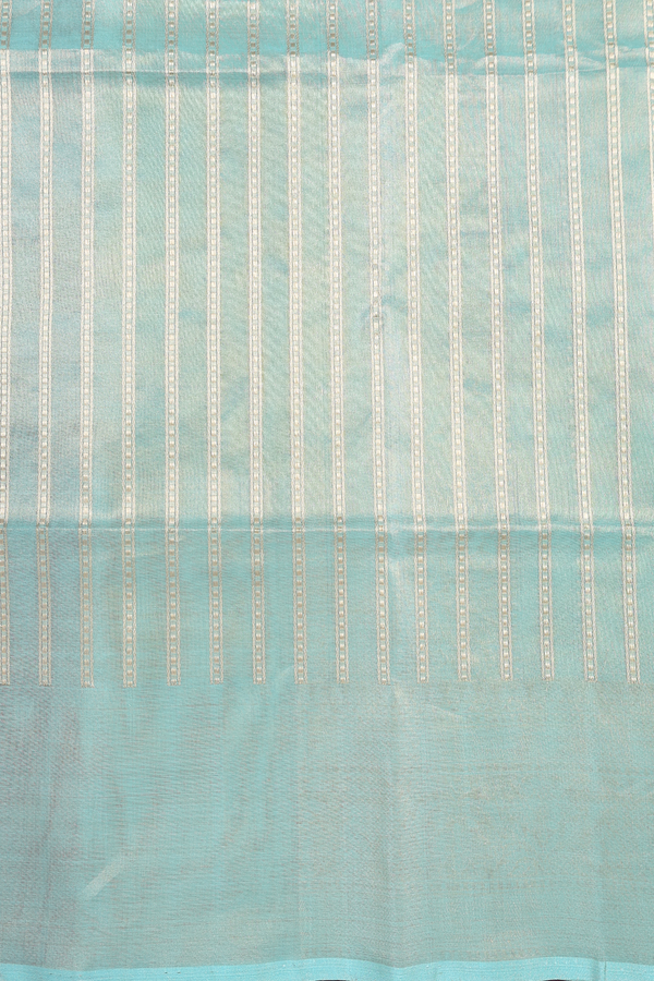 Kora Banarasi Silk Saree In Yellow Tissue With Floral Buttas