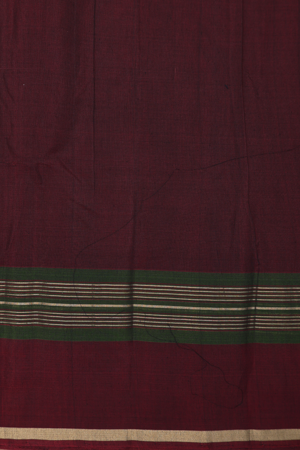Kora Silk Cotton Saree In Black With Diamond Zari Buttis
