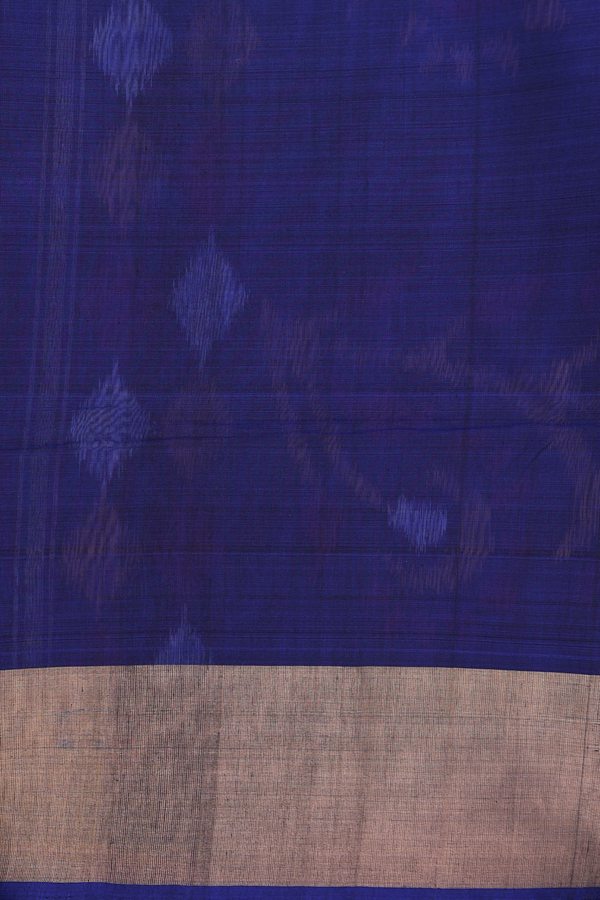 Kora Silk Cotton Saree In Crimson Red With Diamond Design