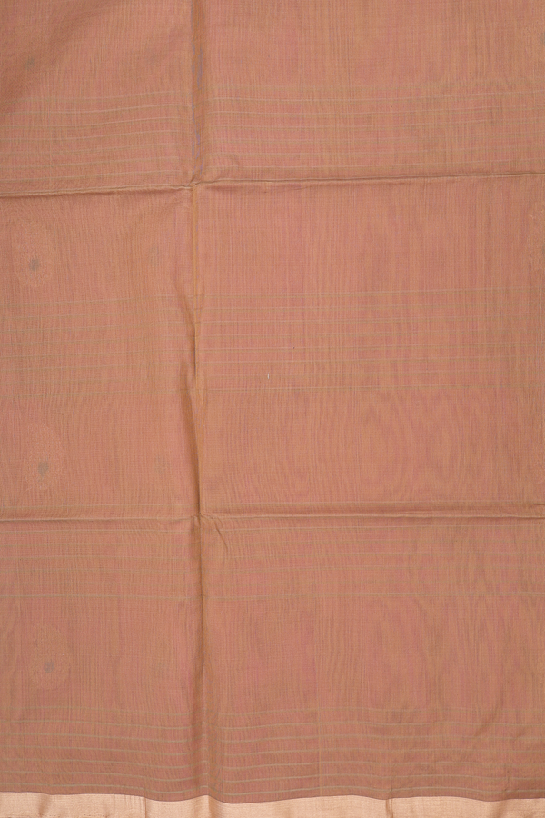 Kora Silk Cotton Saree In Dual Tone With Stripes Design