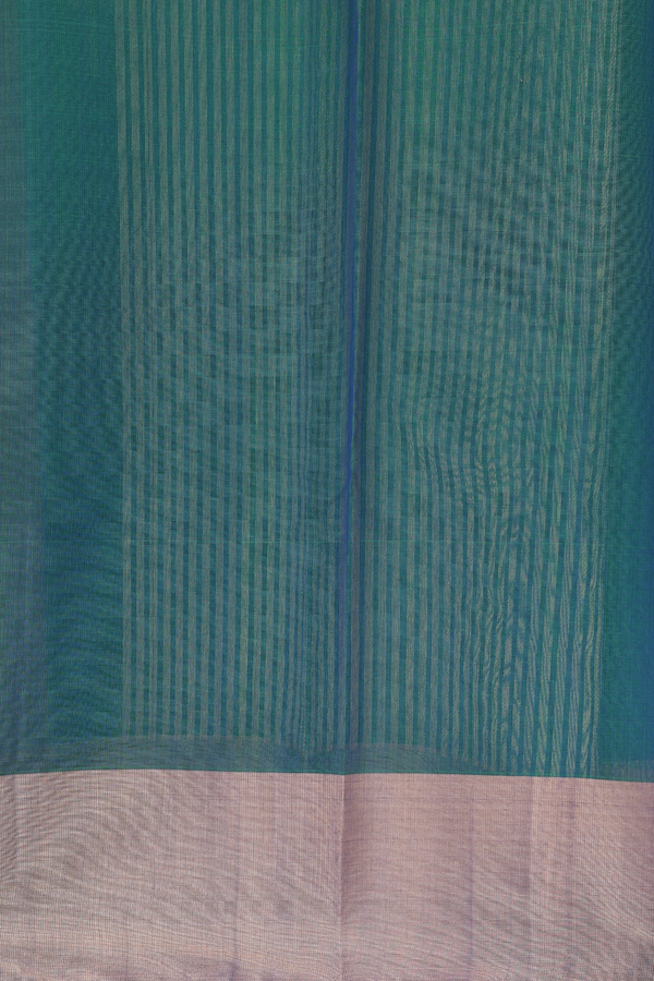 Kora Silk Cotton Saree In Dual Tone With Zari Buttas