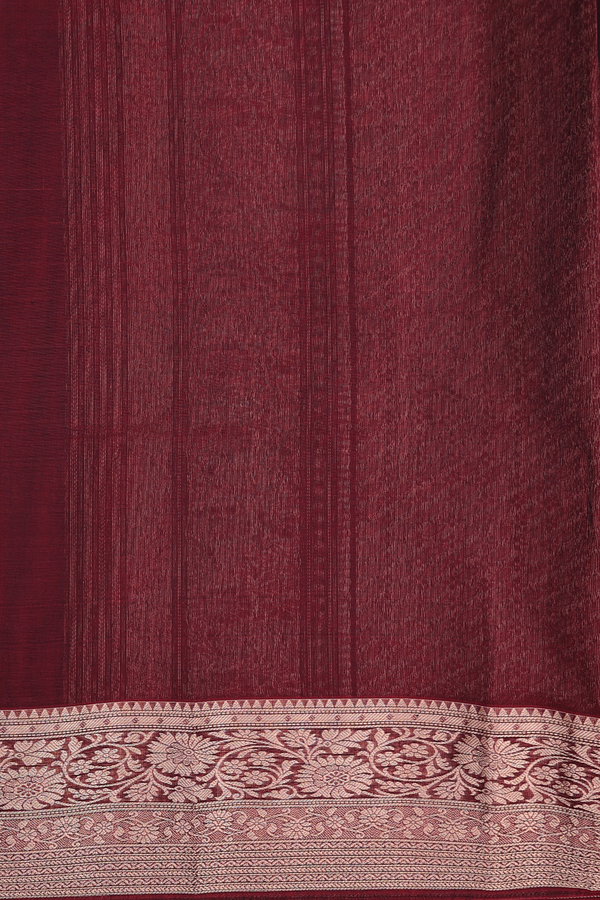 Kora Silk Cotton Saree In Forest Green With Floral Buttas