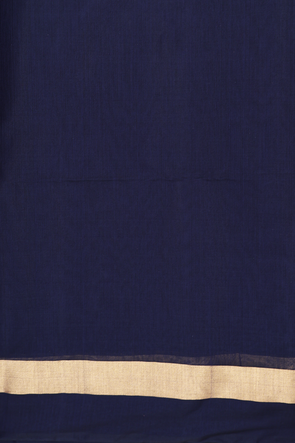 Kora Silk Cotton Saree In Green With Stripes Design