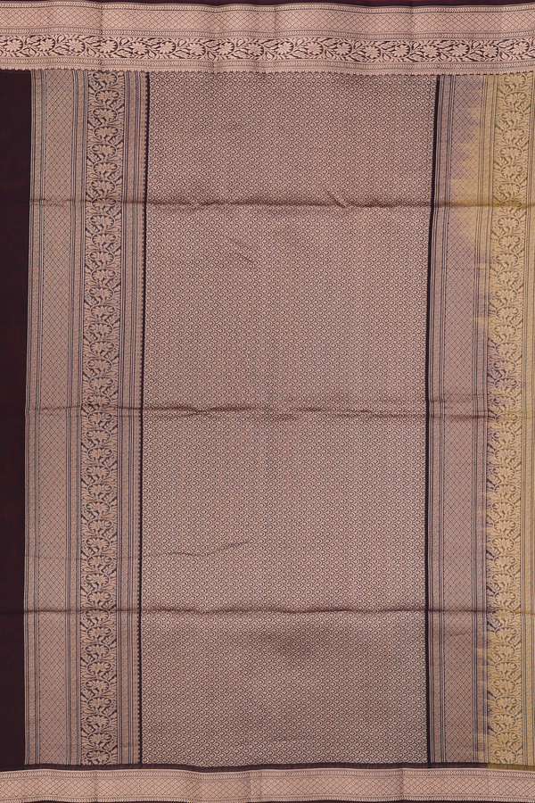 Kora Silk Cotton Saree In Orange With Floral Buttas
