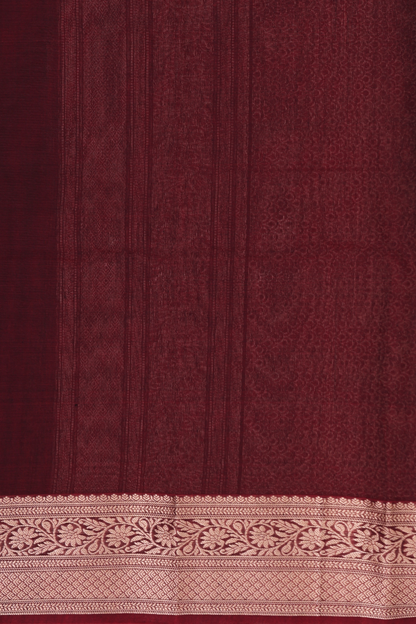 Kora Silk Cotton Saree In Peacock Green With Floral Buttas