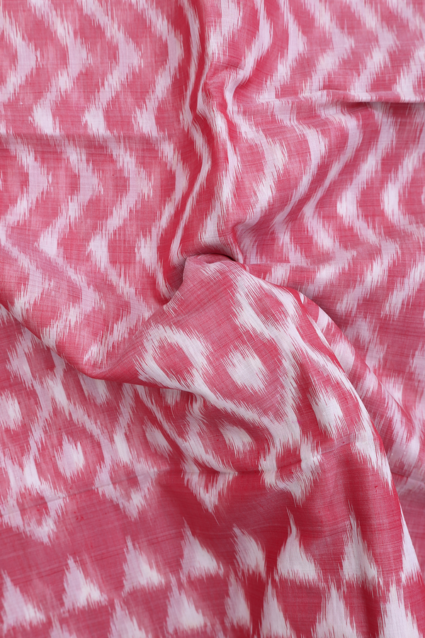 Kora Silk Cotton Saree In Dusty Red With Allover Design