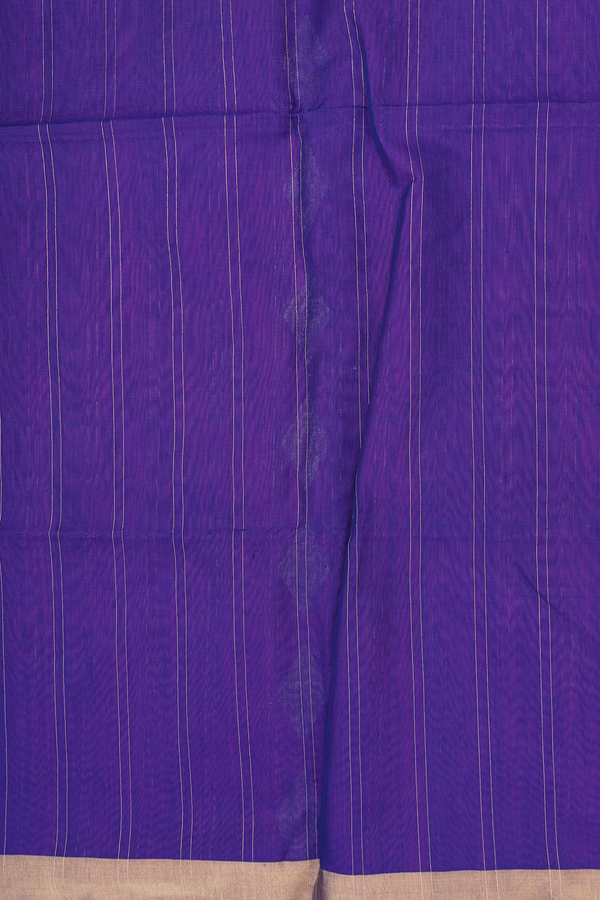 Kora Silk Cotton Saree In Pink With Stripes Design