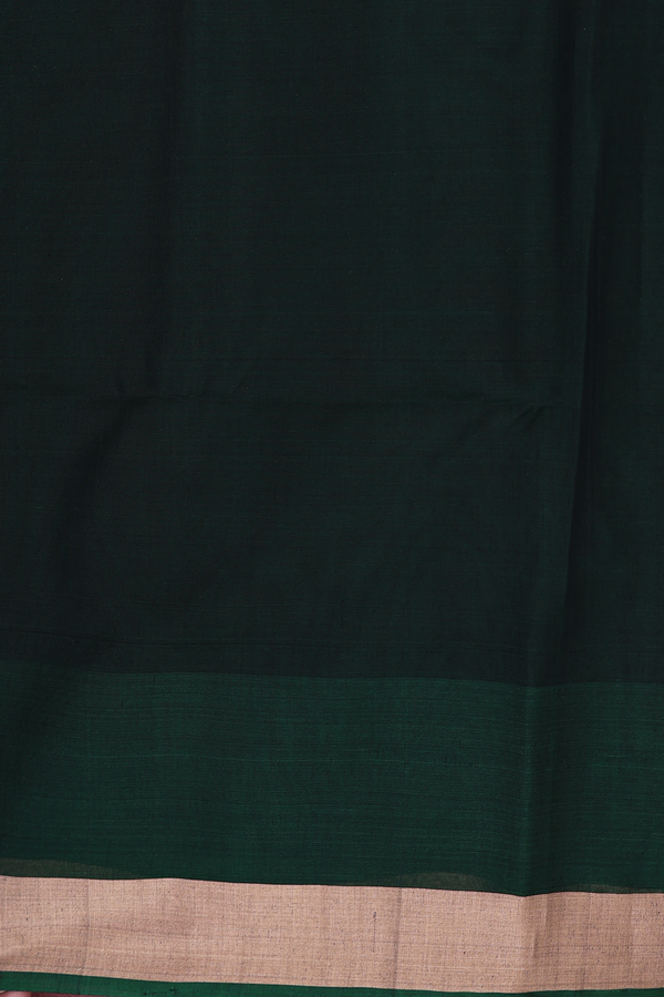 Kora Silk Cotton Saree In Plum Purple With Floral Buttas