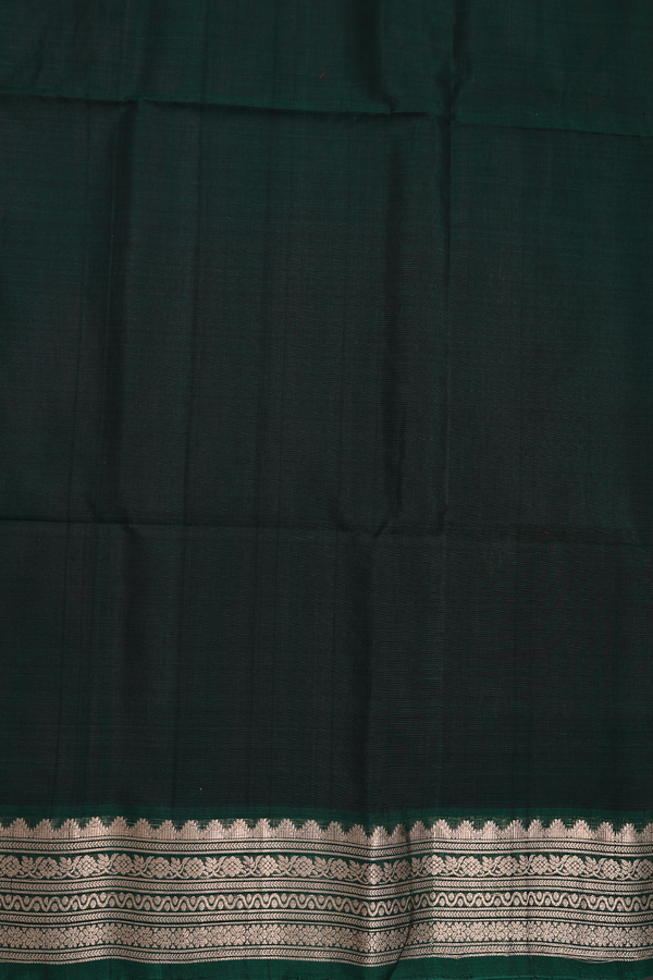 Kora Silk Cotton Saree In Plum Purple With Zari Buttas