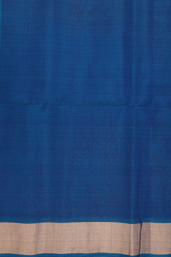 Kora Silk Cotton Saree In Purple With Threadwork Buttas