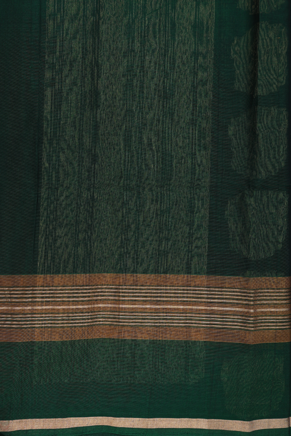 Kora Silk Cotton Saree In Royal Blue With Diamond Buttas