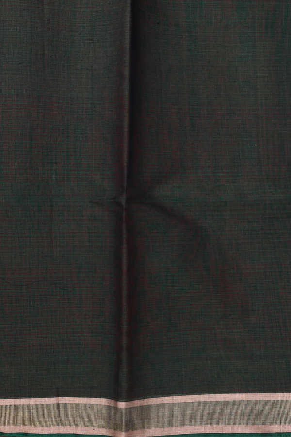 Kora Silk Cotton Saree In Ruby Red With Paisley Buttas