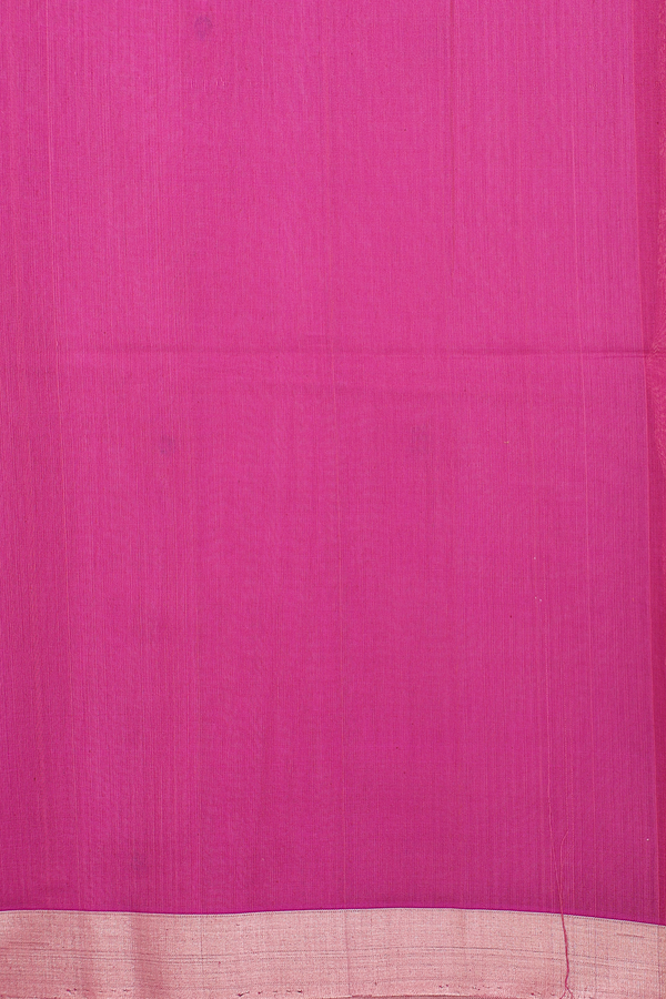 Kora Silk Cotton Saree In White With Zari Buttas