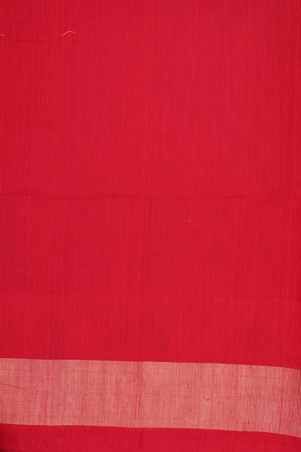 Kora Silk Cotton Saree In Yellow With Ikat Design