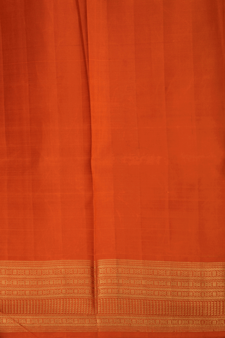 Korvai Border Plain Burgundy Red Kanchipuram Silk Saree