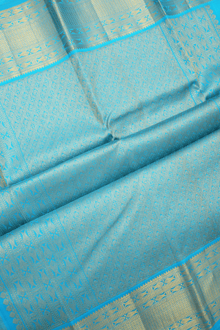 Korvai Border Plain Honey Yellow Kanchipuram Silk Saree