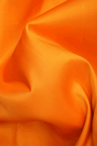 Korvai Zari Border Plain Honey Orange Kanchipuram Silk Saree
