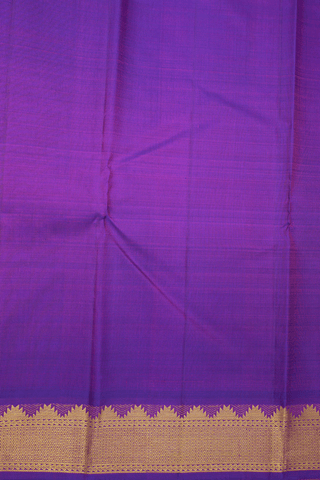 Korvai Zari Border Plain Lime Green Kanchipuram Silk Saree