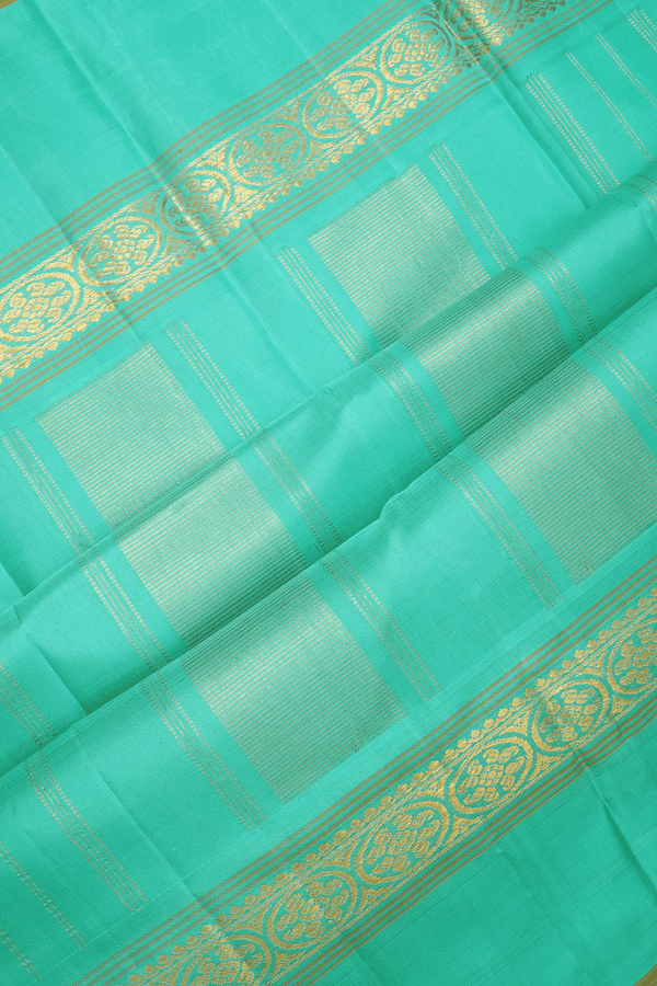 Korvai Zari Border Plain Regal Purple Kanchipuram Silk Saree