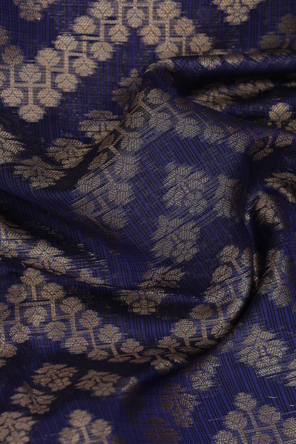 Kota Cotton In Navy Blue With Chevron Design