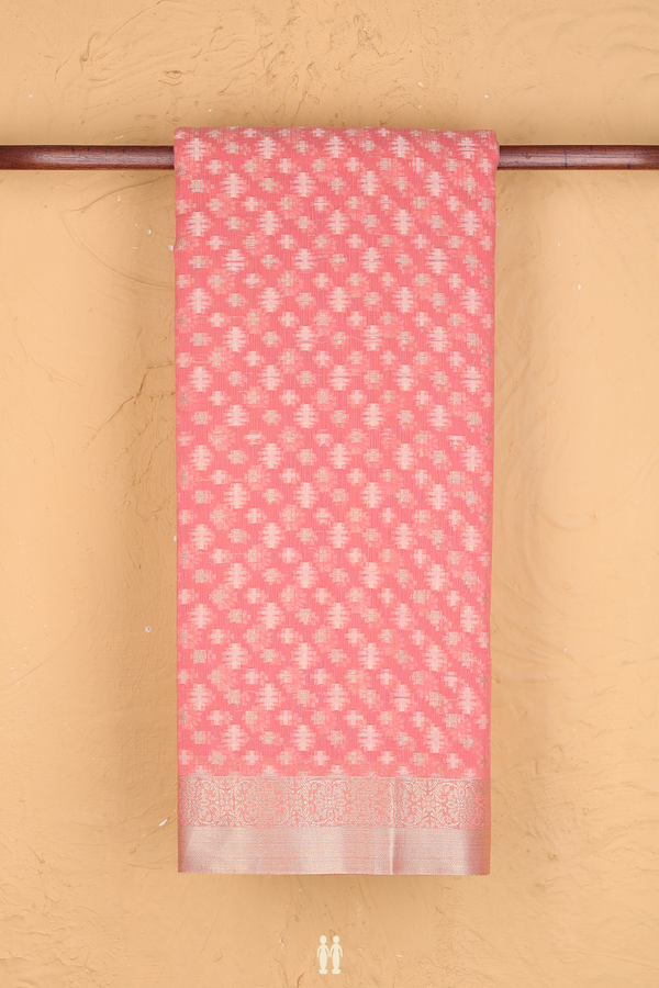 Kota Cotton In Peach Pink With Allover Buttas