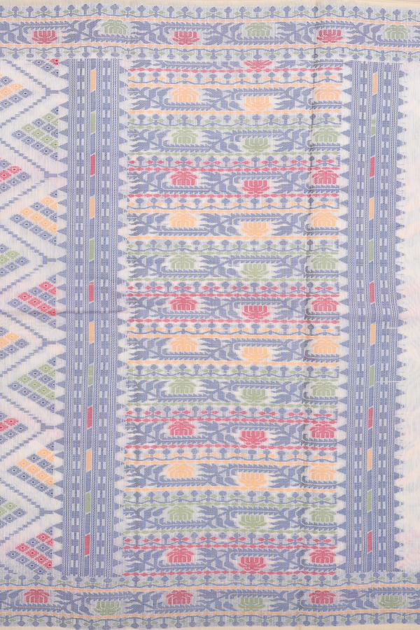 Kota Cotton Saree In Beige With Allover Design