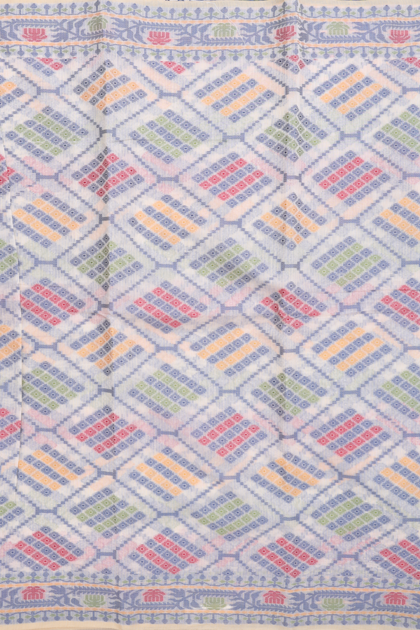 Kota Cotton Saree In Beige With Allover Design