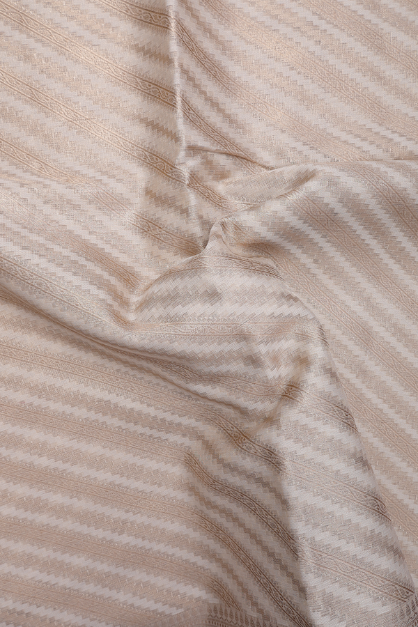 Kota Cotton Saree In Beige With Diagonal Design