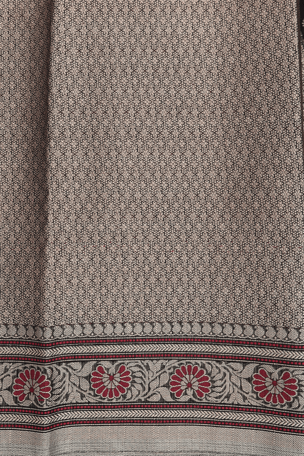 Kota Cotton Saree In Black With Printed Design