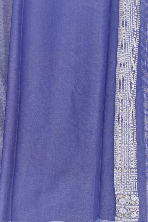 Kota Cotton Saree In Blue With Allover Design