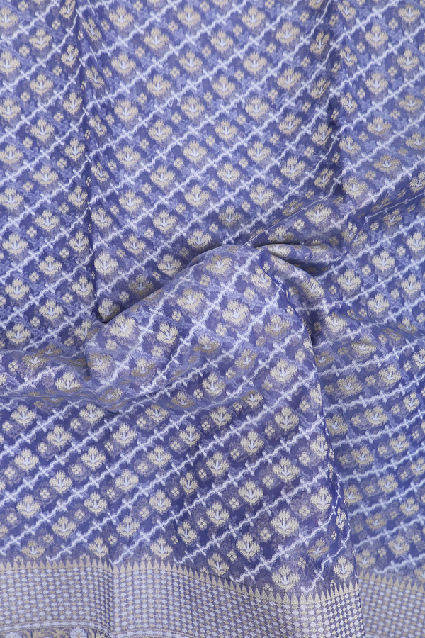 Kota Cotton Saree In Blue With Allover Design