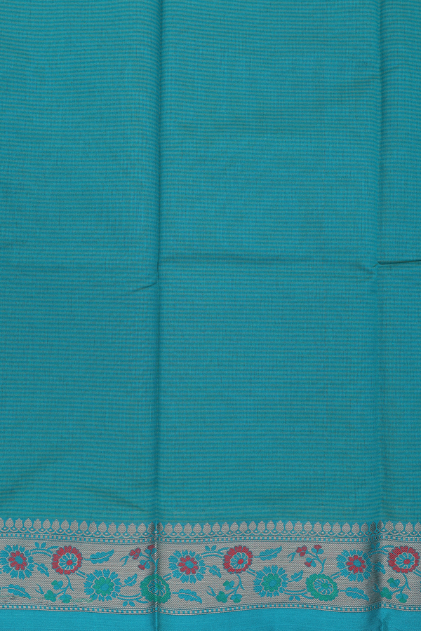 Kota Cotton Saree In Blue With Checks Design