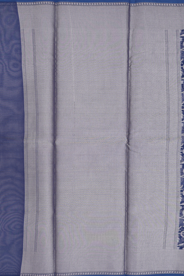 Kota Cotton Saree In Blue With Floral Design