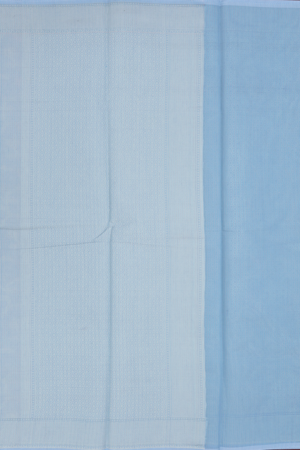 Kota Cotton Saree In Blue With Floral Design