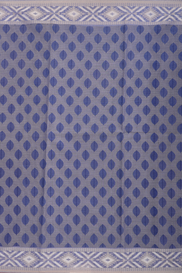 Kota Cotton Saree In Blue With Printed Buttas