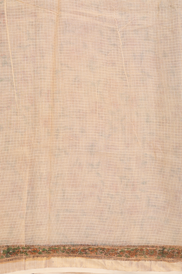 Kota Cotton Saree In Brown With Floral Design