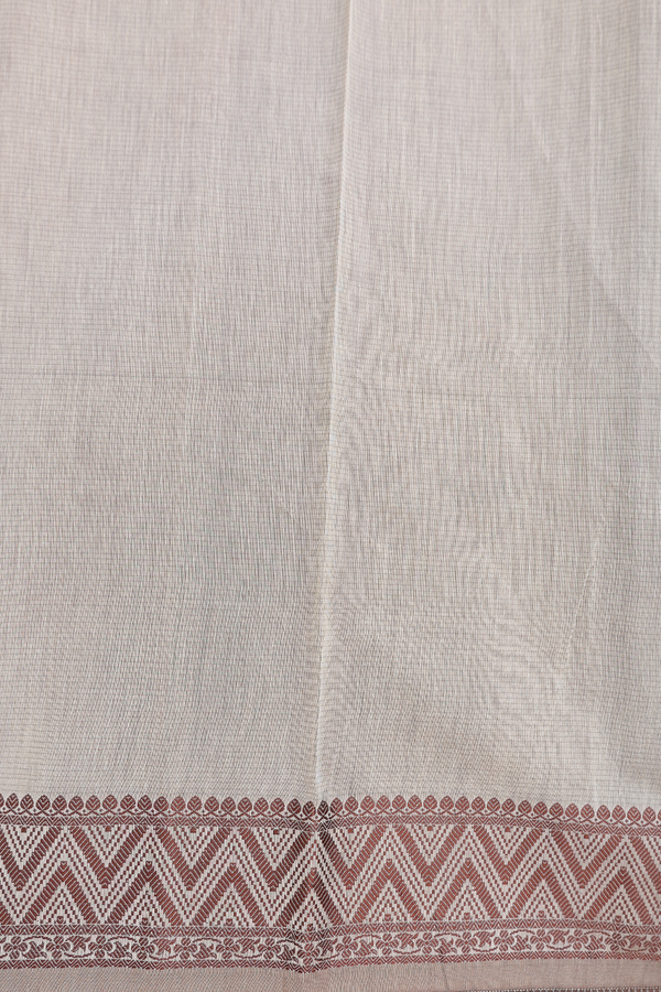 Kota Cotton Saree In Brown With Printed Design