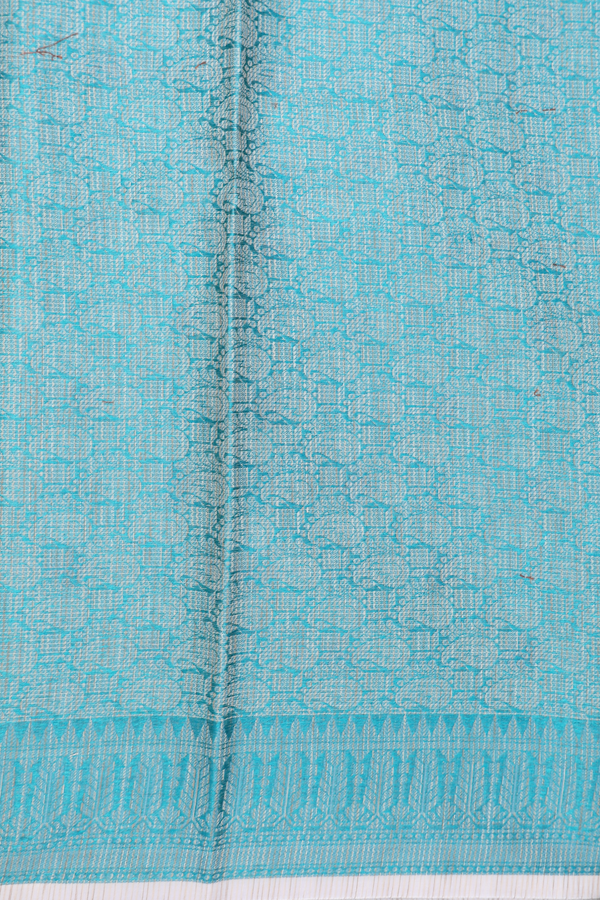 Kota Cotton Saree In Brown With Scallop Design