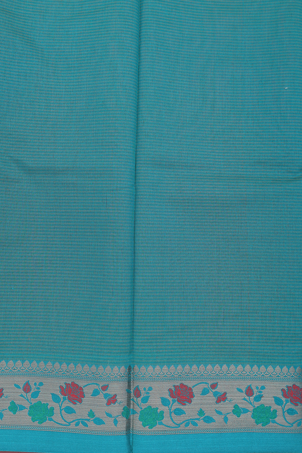 Kota Cotton Saree In Coral Pink With Checks Design