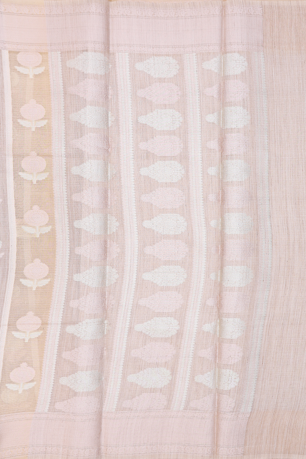 Kota Cotton Saree In Cream And Yellow With Stripes Design