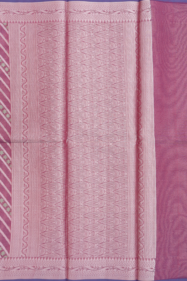 Kota Cotton Saree In Dual Tone With Chevron Design