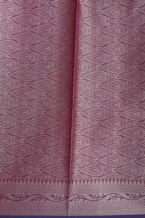 Kota Cotton Saree In Dual Tone With Chevron Design