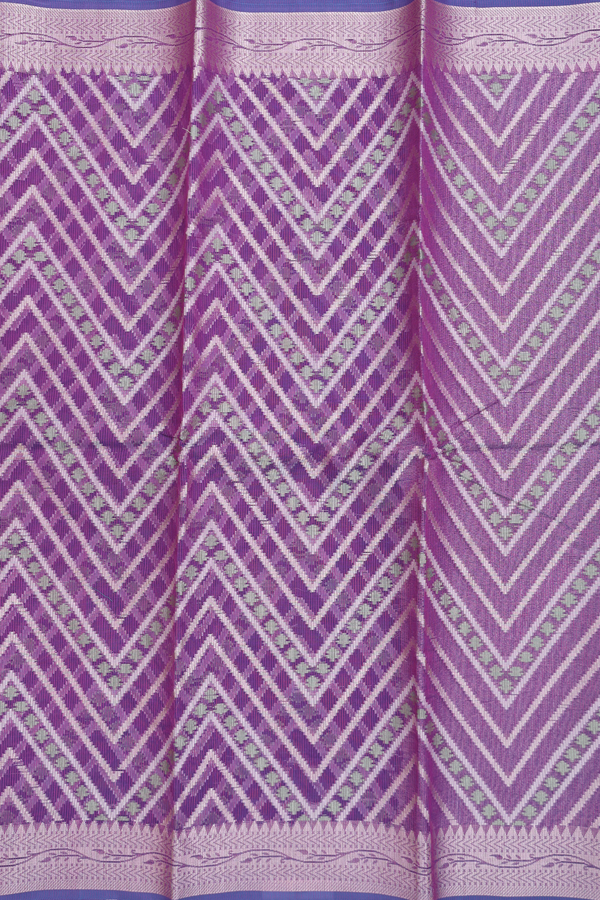 Kota Cotton Saree In Dual Tone With Chevron Design