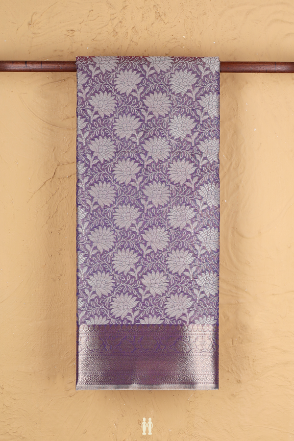 Kota Cotton Saree In Dual Tone With Floral Design