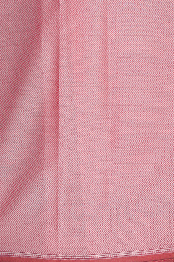 Kota Cotton Saree In Dusty Red With Threadwork Design